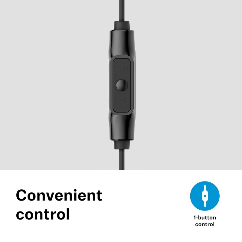 Sennheiser CX 80s Wired in Ear Earphones with in-Line Microphone, Superior Sound, One Button Smart Control, Black