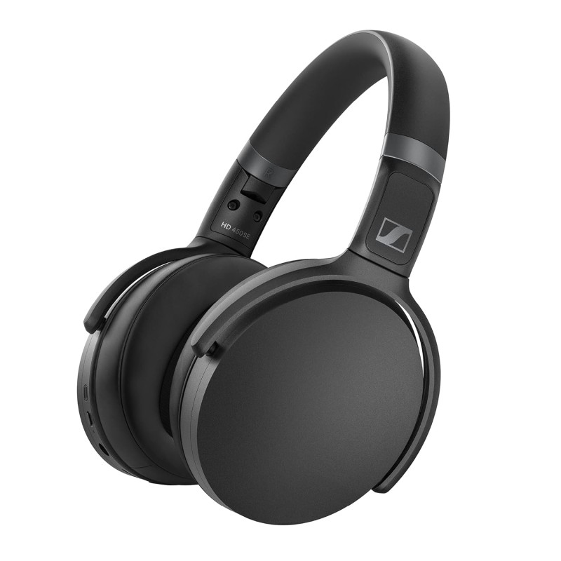 Sennheiser HD 450BT Wireless Headphones, German Design, ANC, Alexa Built-in, 30H Battery, Comfortable & Lightweight Over Ear Design, Built-in Mic for Clear Calls, Fast Charging, 2Y Warranty, Black