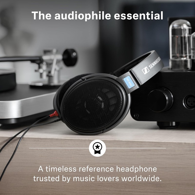Sennheiser HD 600 Open‑Back Hi-Res Audiophile Headphones,German‑Irish Craftsmanship