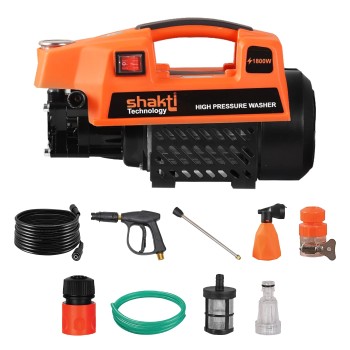 Shakti Technology S3 High Pressure Car Washer Machine 1800 Watts and Pressure 120 Bar for Cleaning Car, Bike & Home