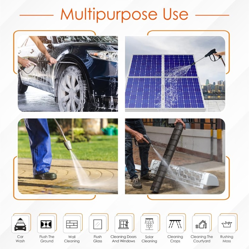 Shakti Technology S5 High Pressure Car Washer Machine 1900 Watts, Pressure 125 Bar, 8L/Min Flow Rate and 10 Meter