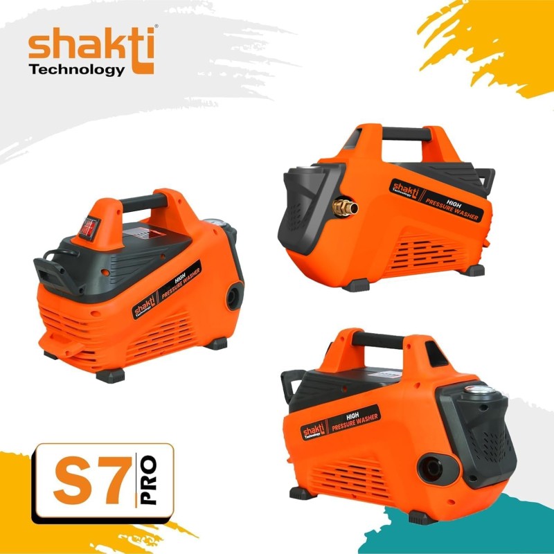 Shakti Technology S7 Pro High Pressure Car Washer Machine with Copper Winding 2100 Watts and Pressure 130 Bar