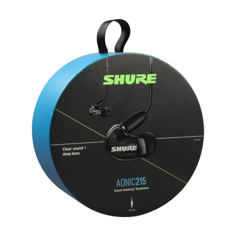 Shure AONIC 215 Wired in Ear Earphones with Mic (Black)