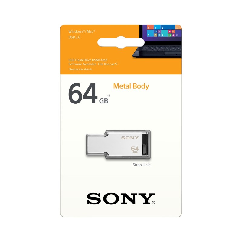 Sony 64GB USB Metal Pendrive (Silver)