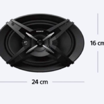 Sony Car Speaker XS-FB693E 16 cm x 24 cm (6 inch x 9 inch) 3-Way Coaxial Speakers (Black), Peak Power - 420W, RMS Power - 60W, Rated Power - 50W, with Grill