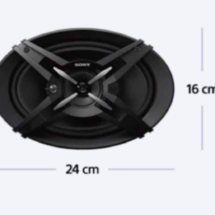 Sony Car Speaker XS-FB693E 16 cm x 24 cm (6 inch x 9 inch) 3-Way Coaxial Speakers (Black), Peak Power - 420W, RMS Power - 60W, Rated Power - 50W, with Grill
