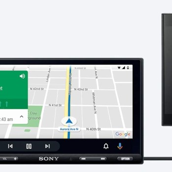 Sony Combo of XAV-AX5500 6.95 CarPlay/Android Auto Car Media Receiver with Bluetooth and 8 LED Car Reverse Camera