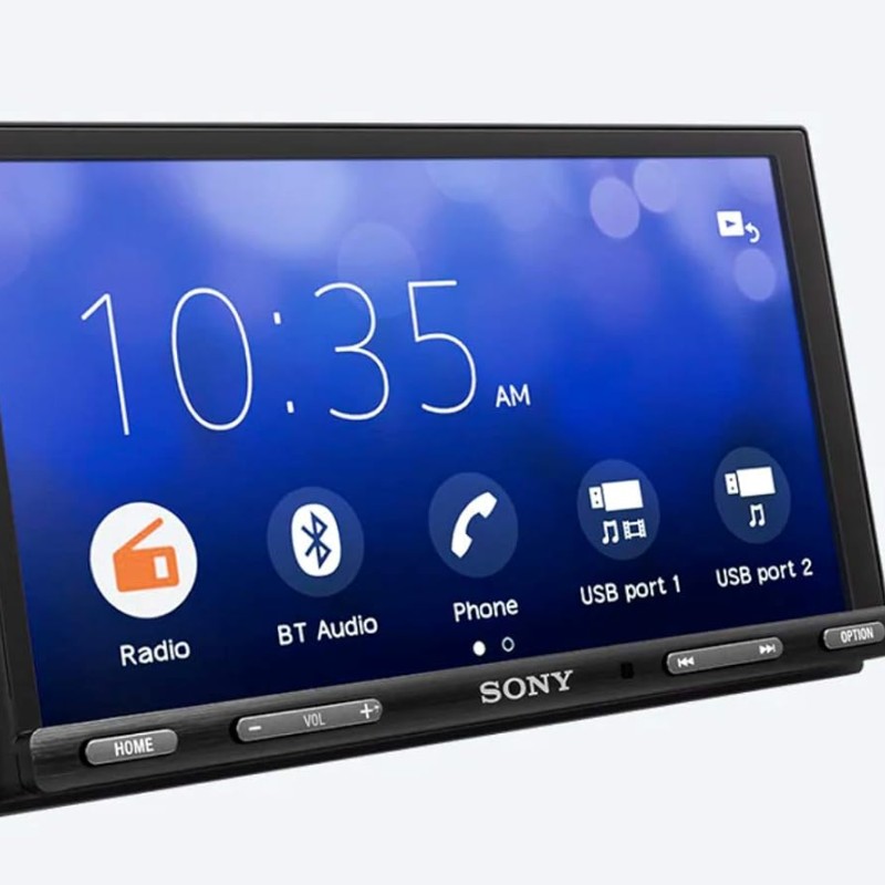 Sony Combo of XAV-AX5500 6.95 CarPlay/Android Auto Car Media Receiver with Bluetooth and 8 LED Car Reverse Camera