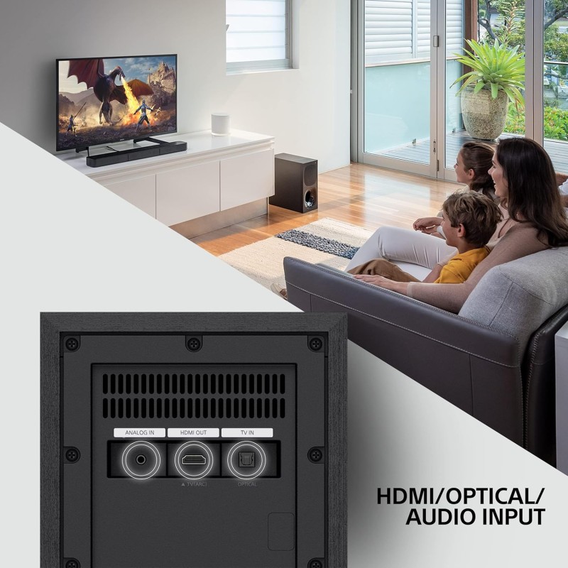 Sony HT-S20R Real 5.1ch Dolby Digital Soundbar for TV with subwoofer and Compact Rear Speakers, 5.1ch Home Theatre System