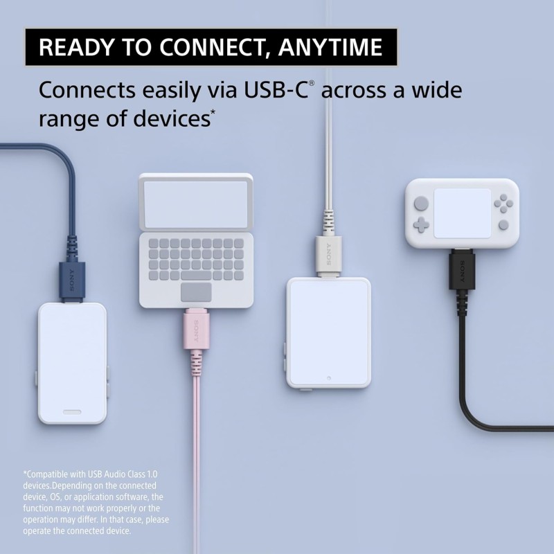 Sony IER-EX15C USB-C Plug, Wired in-Ear Headphones with Mic, Pink