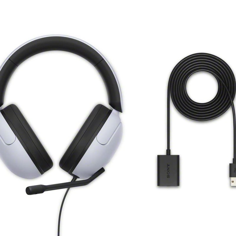 Sony INZONE H3, MDR-G300 Wired Gaming Headset, Over-Ear Headphones with 360 Spatial Soun (White)