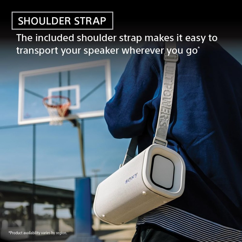 Sony New ULT Field 5 Wireless Bluetooth Speaker, 25hrs Playtime, Massive Bass, Shoulder Strap, Built in Power Bank, IP67 Water Black