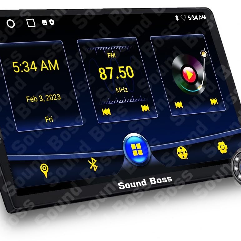 Sound Boss Androidify 3rd Generation Bass-Blaster 9" Inch Q-LED Car-Play (2GB/32GB) with AHD Camera Android Car Stereo