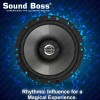 Sound Boss Car Speaker SB-CX-62SI Premium 16.51 cm (6.5 inch) 2-Way Coaxial Speakers (Black), Peak Power - 380 W, RMS Power - 75W, Rated Power - 70W