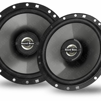 Sound Boss Car Speaker SB-CX-62SI Premium 16.51 cm (6.5 inch) 2-Way Coaxial Speakers (Black), Peak Power - 380 W, RMS Power - 75W, Rated Power - 70W