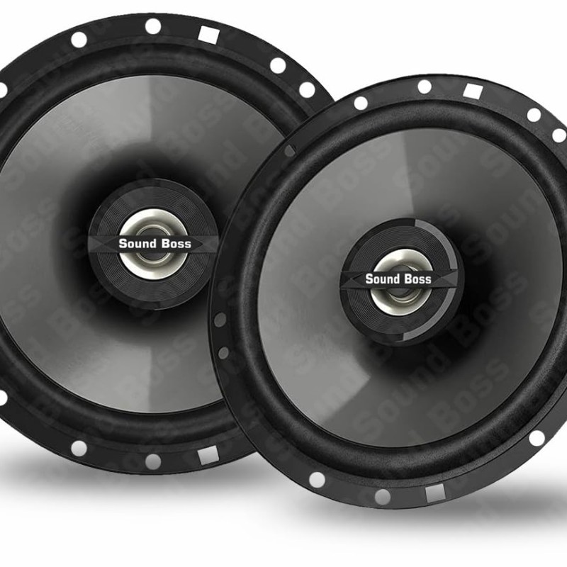 Sound Boss Car Speaker SB-CX-62SI Premium 16.51 cm (6.5 inch) 2-Way Coaxial Speakers (Black), Peak Power - 380 W, RMS Power - 75W, Rated Power - 70W