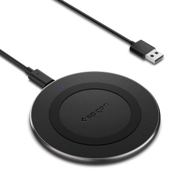 Spigen Wireless Charger 15w, for iPhone 17/16/15/14/13/12 (PF2104) - Black