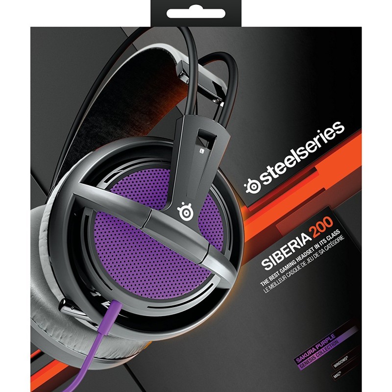 SteelSeries Siberia 200 Gaming Headset - Sakura Purple (Formerly Siberia v2)