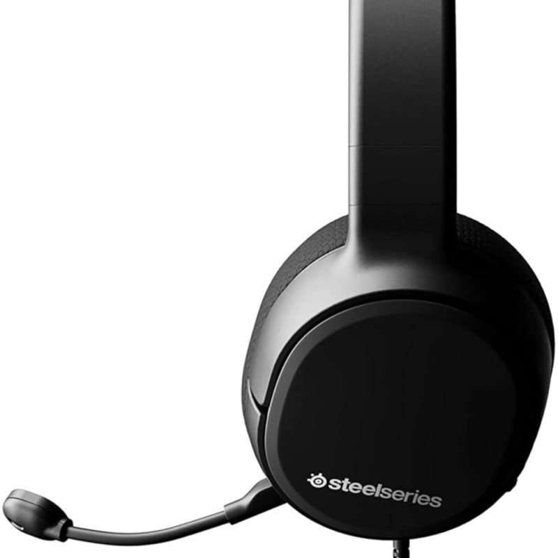 Steelseries Arctis 1 Wired Over Ear Gaming Headphones with Mic - Detachable Clearcast Lightweight Steel-Reinforced Headband for Pc, Ps5, Ps4, Xbox Series X|S, Xbox One, Mobile Gaming (Black)