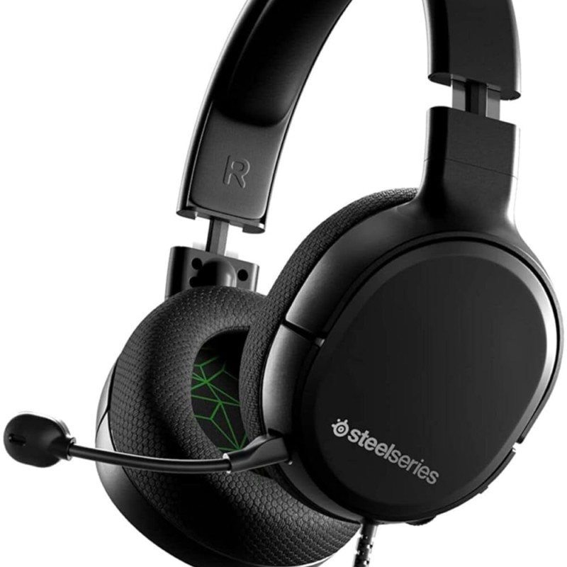 Steelseries Arctis 1 Wired Over Ear Gaming Headphones with Mic - Detachable Clearcast Lightweight Steel-Reinforced Headband for Pc, Ps5, Ps4, Xbox Series X|S, Xbox One, Mobile Gaming (Black)