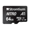 Strontium 64GB Nitro microSDXC Memory Card | Class 10, UHS-I U3 V30, Up to 100MB/s Read Speed, 4K UHD Video Support, A1 Rated for Android Apps