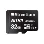 Strontium Nitro 32GB Micro SDHC Memory Card 85MB/s UHS-I U1 Class 10 w/Adapter High Speed (SRN32GTFU1QA)