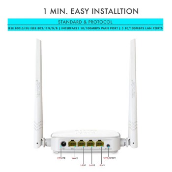 TENDA-N301 N300 WiFi Easy Setup Router | 300Mbps WiFi Speed| Parantal Control | WISP and Repeater Mode
