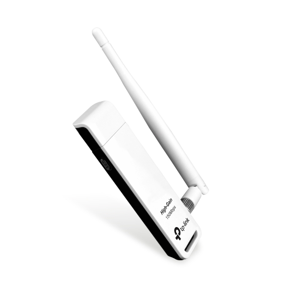 TP-Link TL-WN722N 150 Mbps High Gain Wireless USB Adapter  (White)