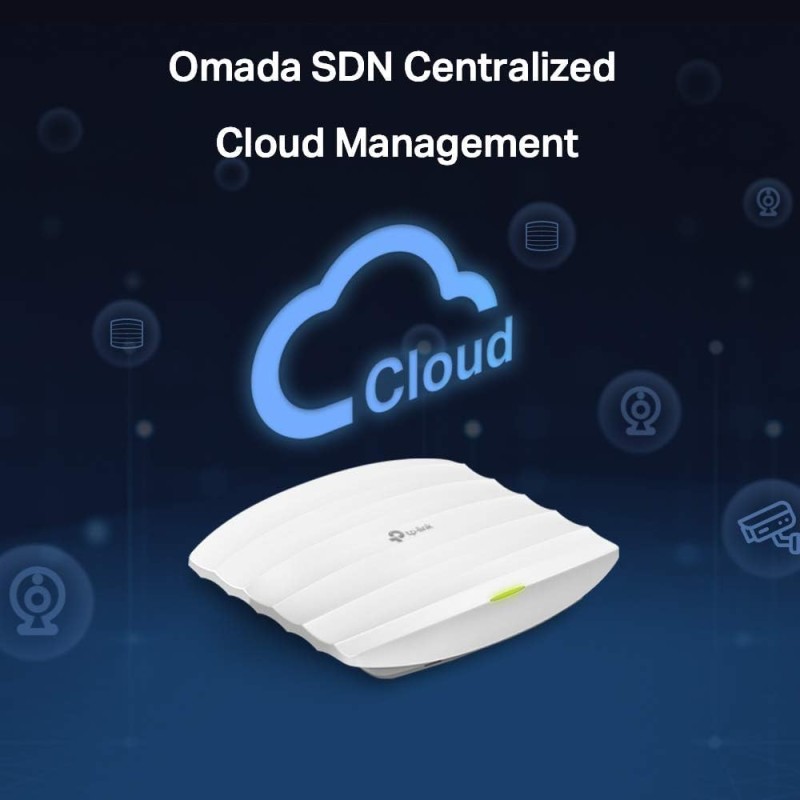 Tp-link Eap225 Ac1350 (867+450) Dual Band Wireless Ceiling Mount Access Point, Poe, Gb Lan, Cluster-able, Free Software