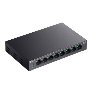 TP-Link LS109P 9-Port 10/100Mbps Desktop Ethernet Switch with 8-Port PoE+, 63 W PoE Budget, PoE Auto Recovery,Up to 250 m PoE Transmission, Plug & Play, Ideal for IP Surveillance & Network Security