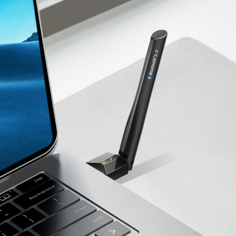 TP-Link UB500 Plus USB Bluetooth 5.3 Adapter, Mini, Plug and Play, Long Range Antenna, Supports Win 7/8.1/10/11, for Desktop