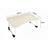 Tarkan Stud Foldable Wooden Finish Mini Desk for Couch, Sofa Bed, Study Tray Table Stand for Writing (Beige)