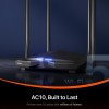 Tenda AC10 AC1200 Wireless Smart Dual-Band Gigabit WiFi Router, MU-MIMO, 4 Gigabit Ports, 867Mbps/5 GHz+ 300Mbps /2.4GHz, Support VPN Server, WiFi Schedule, (Black, Not a Modem)