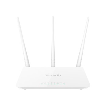 Tenda F3 300Mbps Wi-Fi Router, Easy Setup, WPS Button, Parental Control, Bandwidth Control, Wi-Fi Schedule, with 3 * 5dBi High Power External Antennas (White, N300 F3)