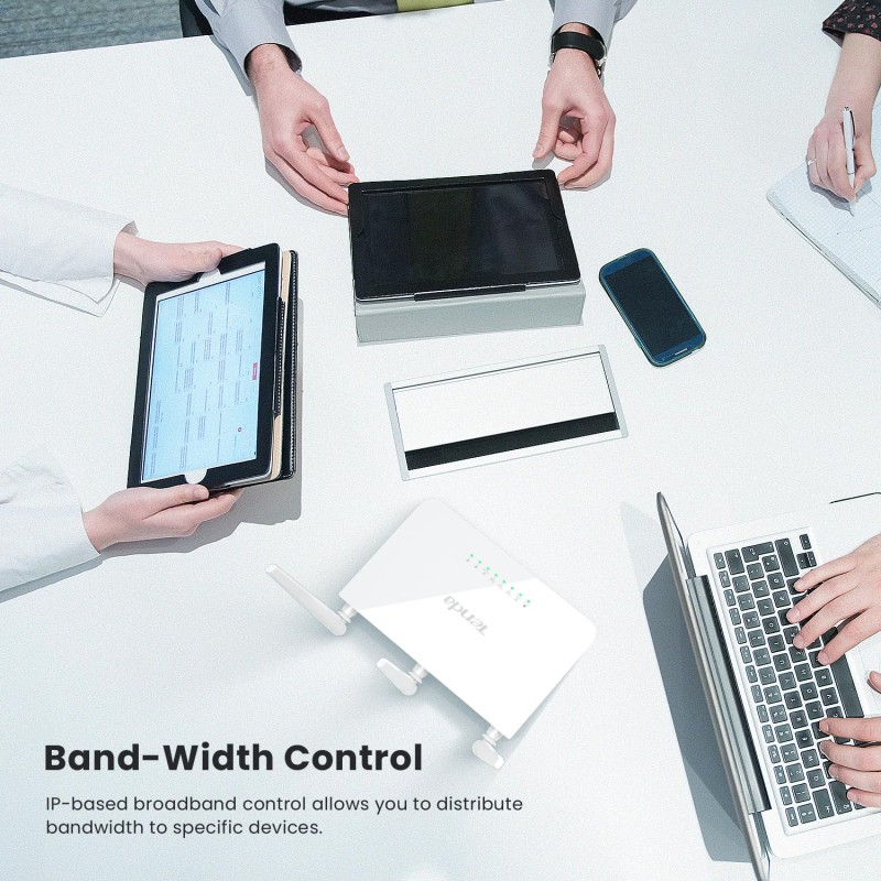 Tenda F3 300Mbps Wi-Fi Router, Easy Setup, WPS Button, Parental Control, Bandwidth Control, Wi-Fi Schedule, with 3 * 5dBi High Power External Antennas (White, N300 F3)