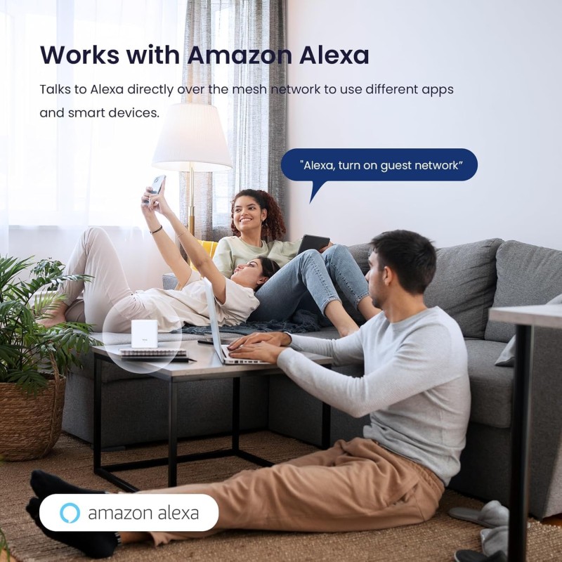 Tenda Mw3 Whole Home Mesh Wifi System, Dual Band Ac1200 Router Replacement For Smart Home, 3000 Sq. Ft Network Coverage (white, Pack Of 3)