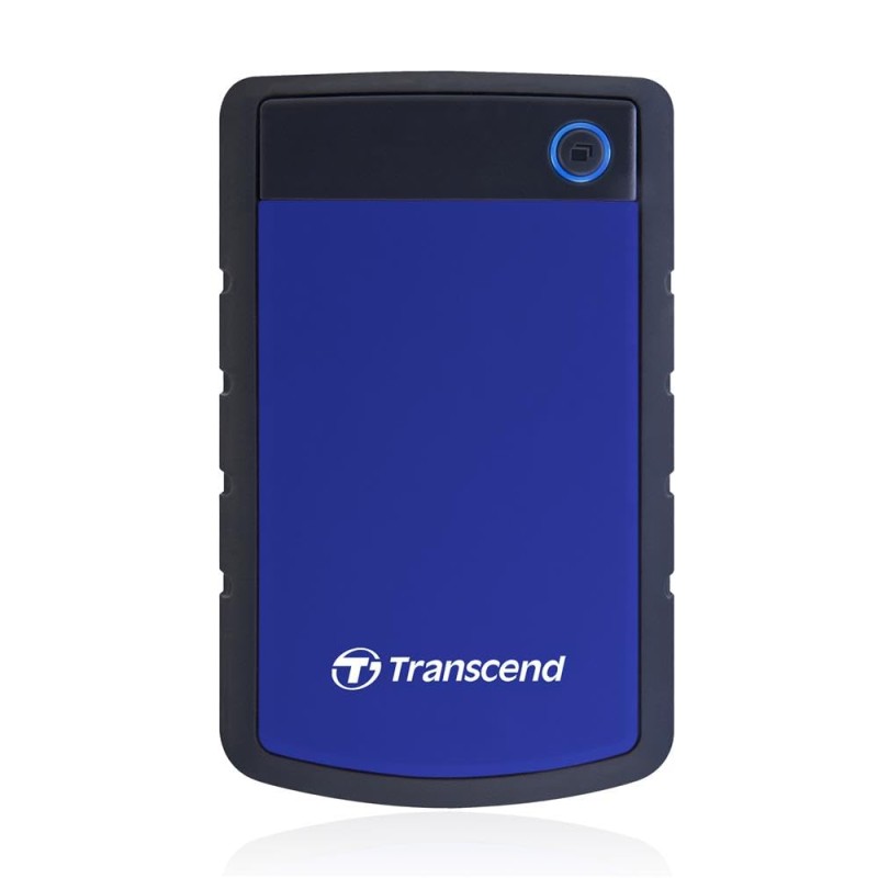 Transcend 4TB External HDD - One Touch auto Backup | RecoveRx Software | USB 3.1 Gen 2 for Windows and Mac | Portable Hard Drive Navy Blue TS4TSJ25H3B