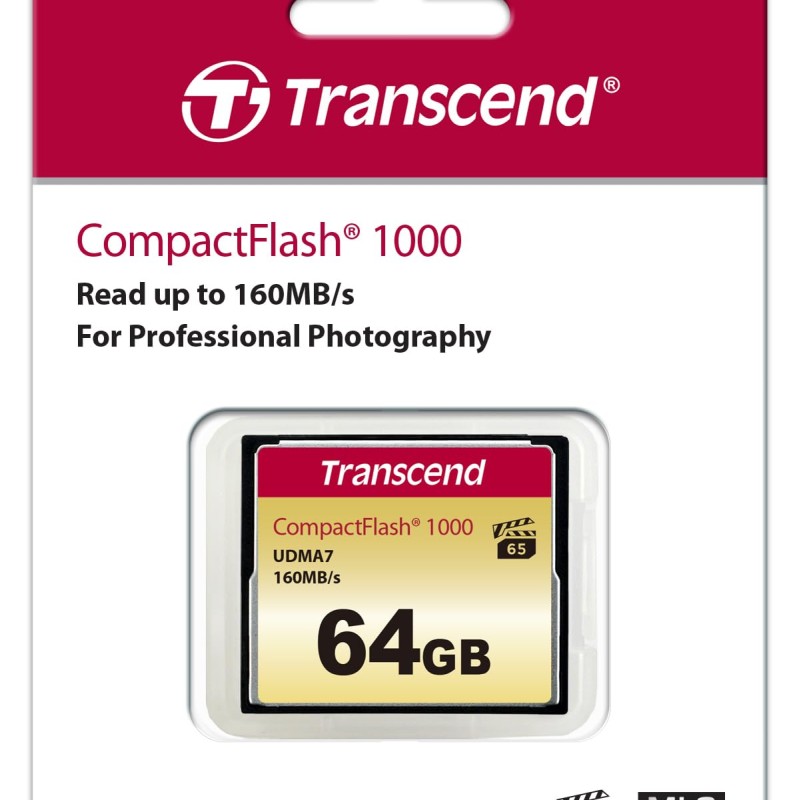 Transcend Information 64GB Compact Pen Card - TS64GCF1000 (160/120 MB/s)