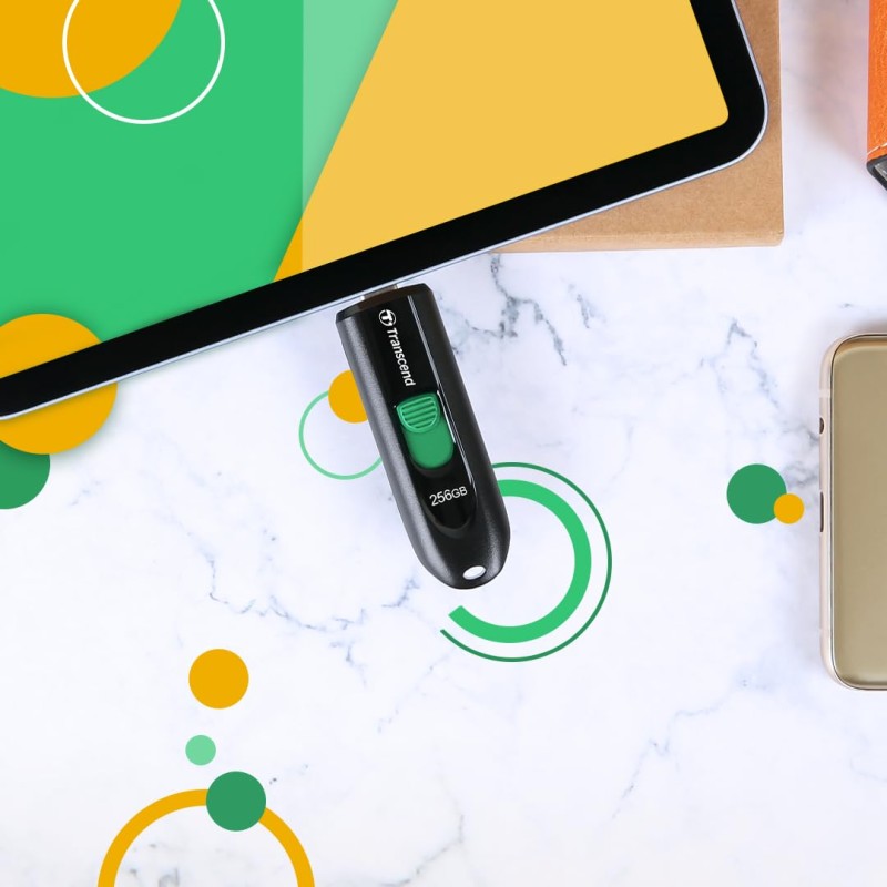 Transcend JetFlash 790C 128GB USB 3.2 Gen 1 (USB 5Gbps) Flash Drive, USB Type-C Pen Drive Black (TS128GJF790C)