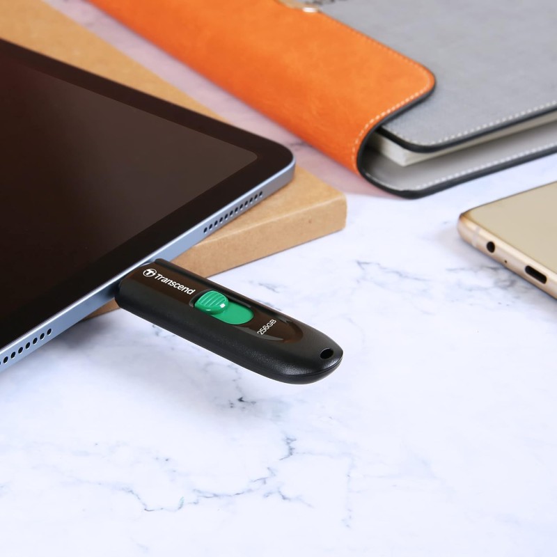 Transcend JetFlash 790C 256GB USB 3.2 Gen 1 (USB 5Gbps) Flash Drive, USB Type-C Pen Drive Black (TS256GJF790C)