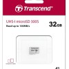 Transcend USD300S A1 32GB UHS-I U1 Class 10 Micro SD Memory Card up to 100/20 MB/s (TS32GUSD300S)