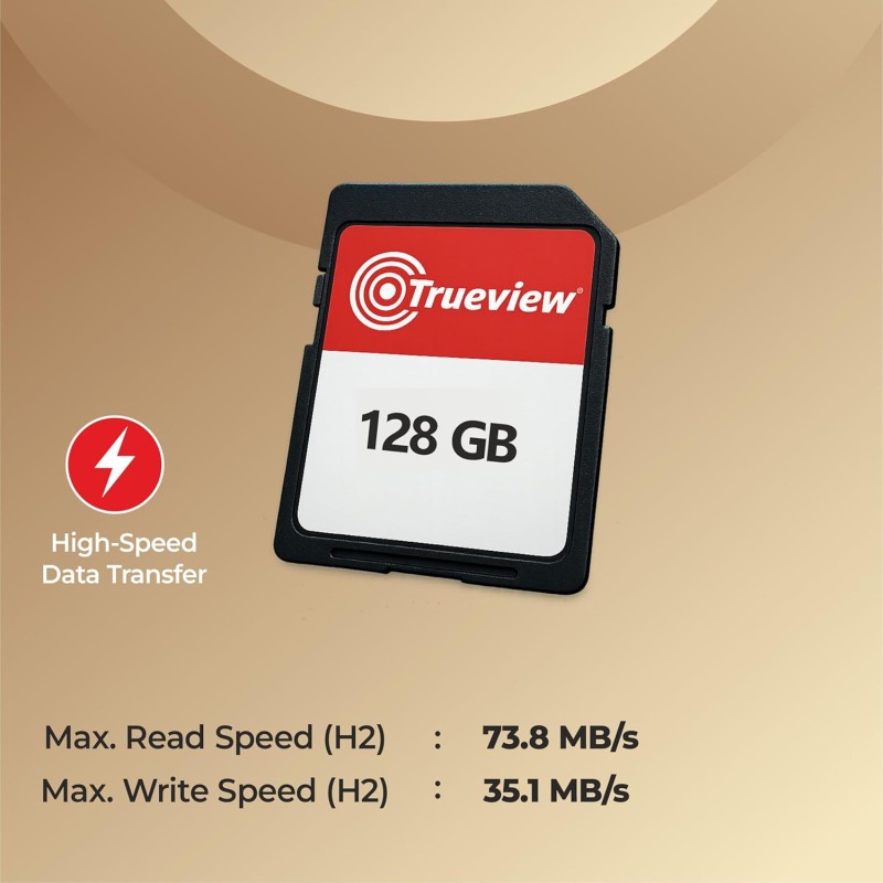 Trueview Memory Card 128GB Class 10, Up to 70 Mbps Reading & 30 Mbps Writing Speed with High Performance