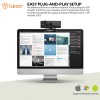 Tukzer 2.1 MP Full HD 1080P Web Camera, CMOS Webcam with Microphone| (C01-Black)