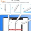Tukzer Active 2nd Gen Stylus Pen iPad Pencil | Palm Rejection, Tilt Sensor, High Precision White