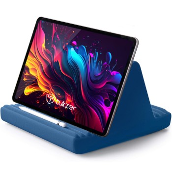 Tukzer Tablet Pillow Stand Mobile Holder| Soft Cushion Lap Pad, Lazy Multimedia Dock for Bed Sofa Desk.