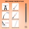 Tukzer Universal Stylus Pen for Smartphone/Tablet/iPad/Pro/Air/iPhone/iOS/Android/All Touch Screens Devices (Black)