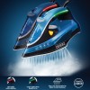USHA Aqua Glow 2000 watts Steam Iron with Innovative Led Indicator | Ceramic Soleplate |Powerful Steam Output upto 20gm/min (Blue)