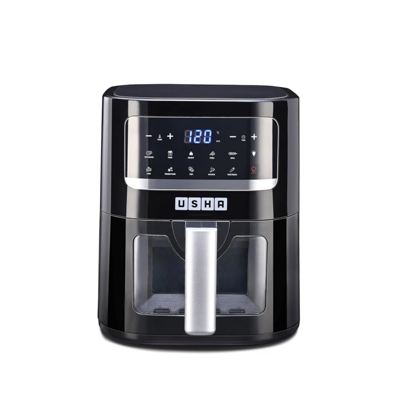 USHA Ichef Smart Air Fryer 4.5L,10 In 1 Functions10 Preset Menu|Digital Display&Touch Panel