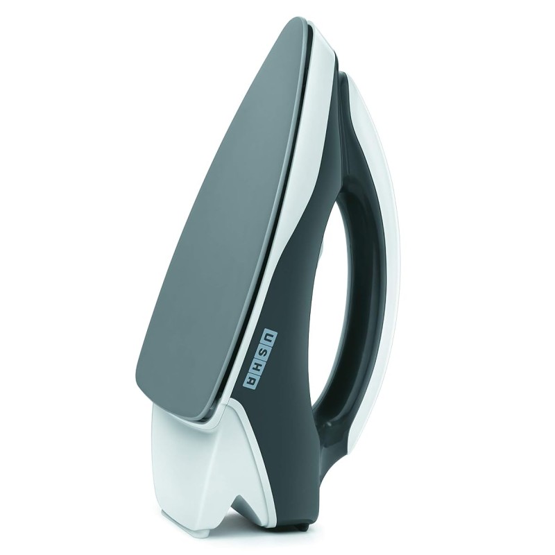 USHA Plastic Usha Aurora 1000Watt Dry Iron with Innovative Tail Light Indicator|Black Non Stick Soleplate for Longer Durability (Grey & White)