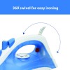 USHA Steam Pro SI 3713, 1300 W Steam Iron, Powerful Steam Output Up to 18 G/Min, Non-Stick Soleplate (White & Blue)